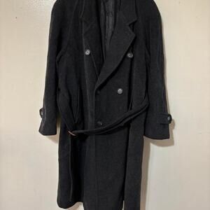 Vintage Marshall Field’s Made in Italy Gray Alpaca Wool Pea Coat Size 50